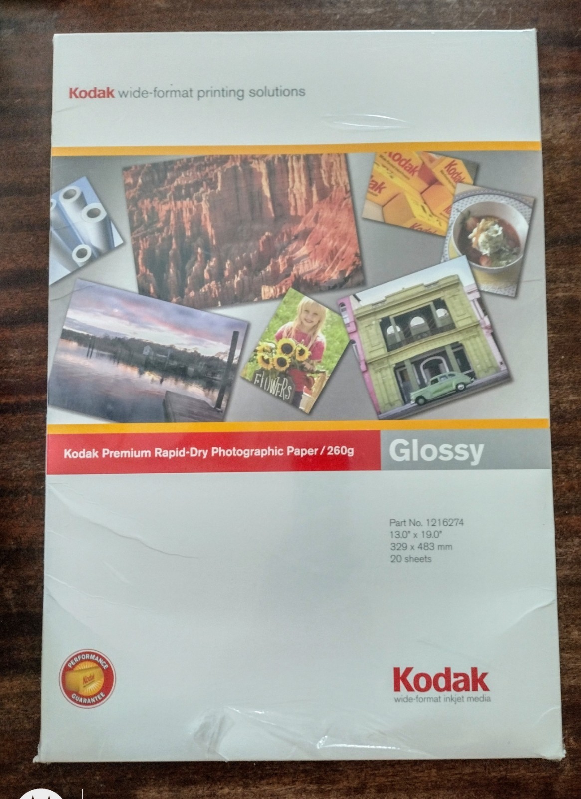 Kodak Premium Photo Paper 13x19 Inkjet Printer 20 Sheets NEW Rapid Dry 260g