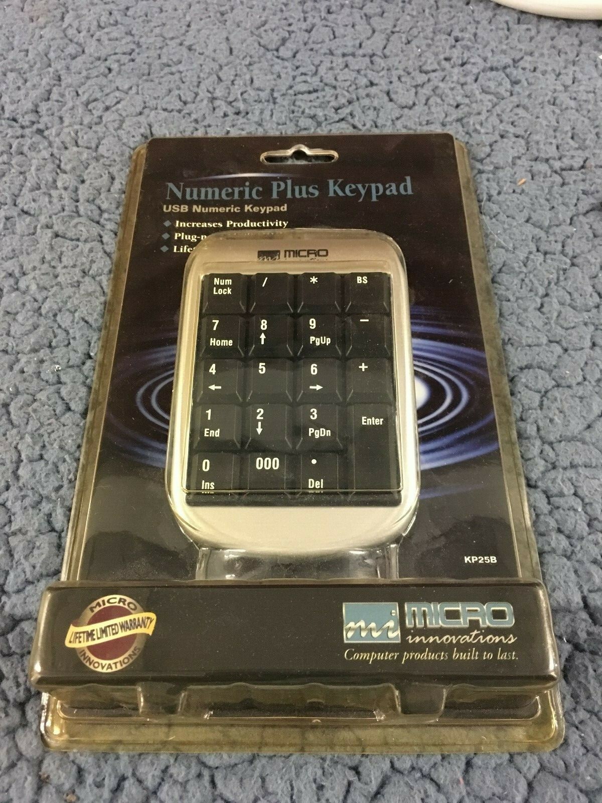 MICRO INNOVATIONS NUMERIC LAPTOP KEYPAD PLUS KP25B USB Plug In