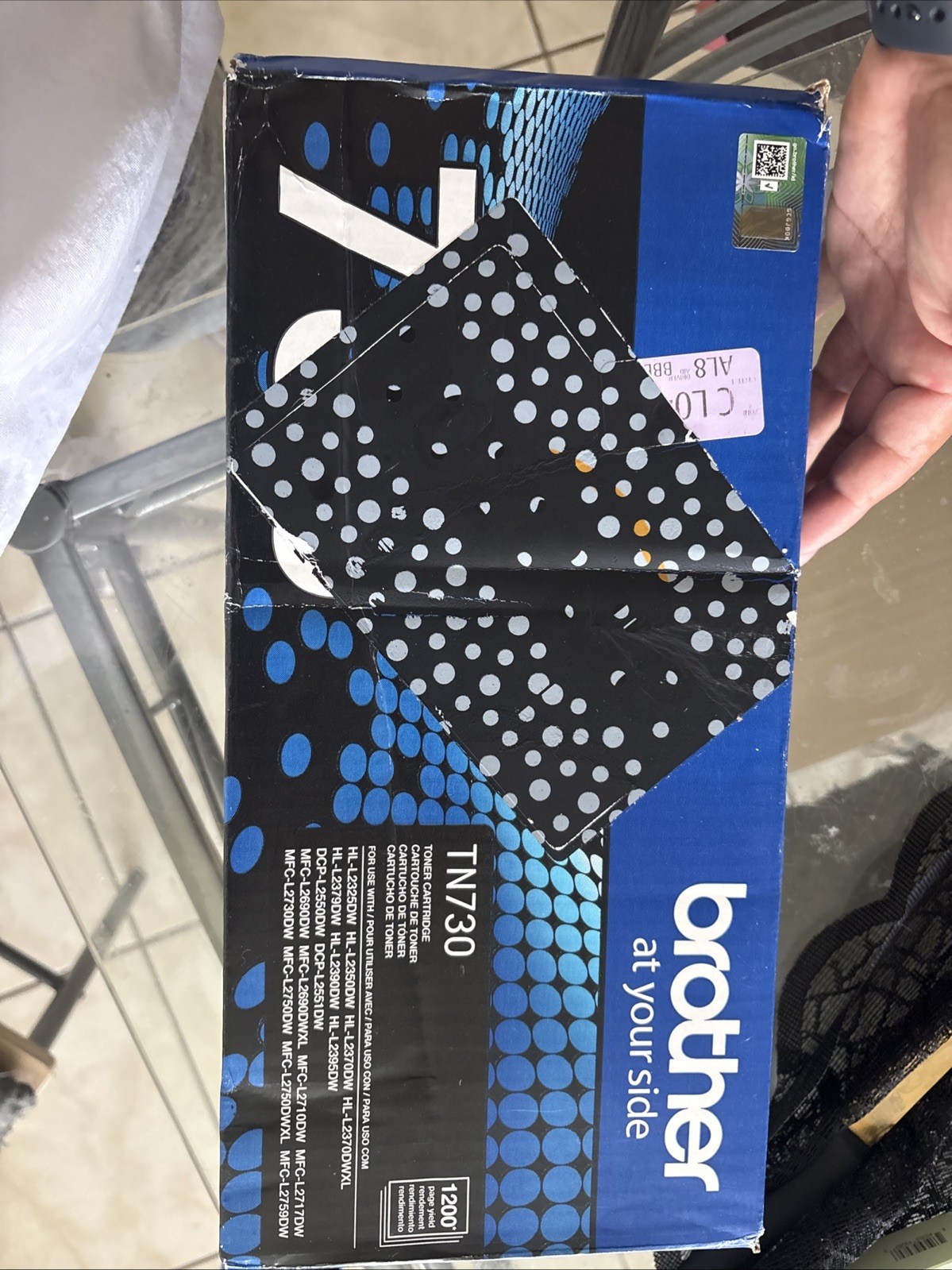 Deformed Box-Brother TN730 Black Toner Cartridge