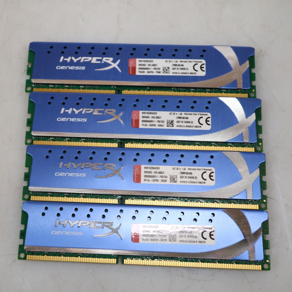 Lot Of 4 8GB Kingston KHX16C9K4/32X 1600MHz PC3-12800 DIMM DDR3 Laptop Memory