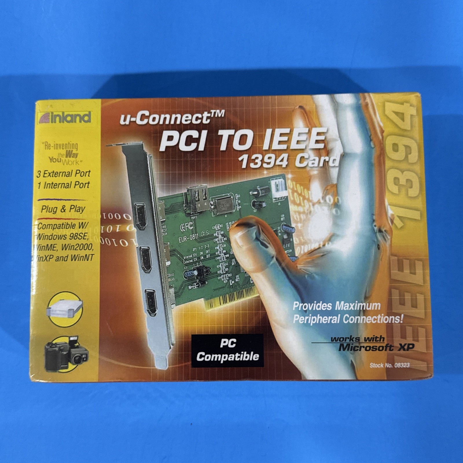 Inland  U-Connect PCI to IEEE 1394 Port Card-3 Ext. Port & 1 Int. Port-New