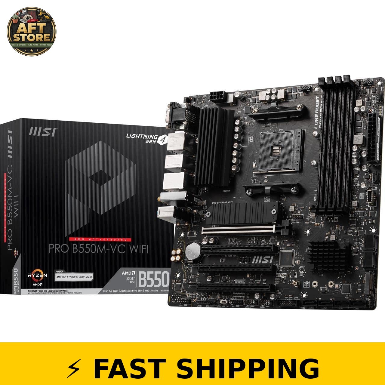 MSI PRO B550M-VC WiFi Motherboard for AMD Ryzen 5000 Series