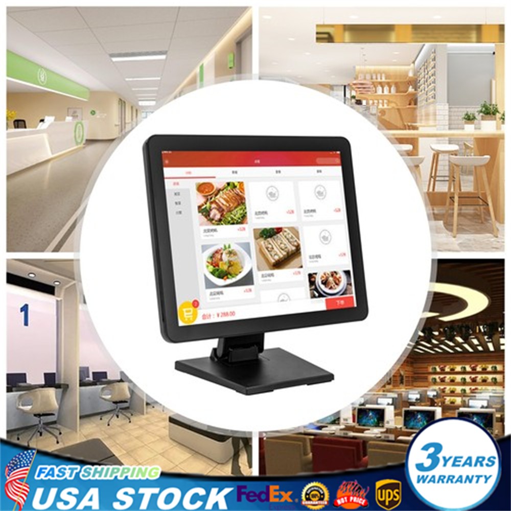 17" Inch Touch Screen POS LCD TouchScreen Monitor Retail Kiosk Restaurant Bar