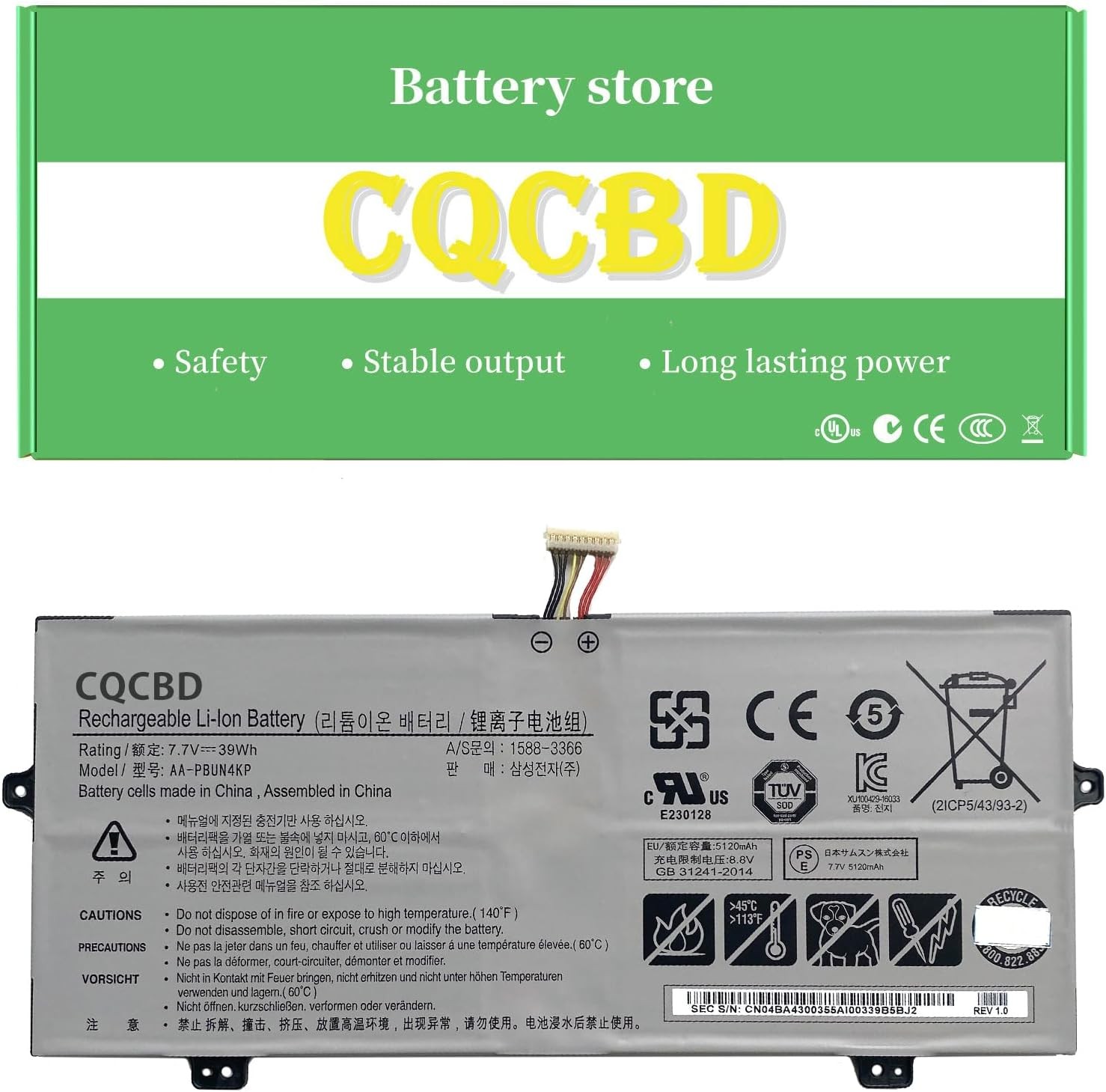 AA PBUN4KP Battery for Samsung ebook 9 Pen 930QAA 930QBE NP930QAA 930QAA K716
