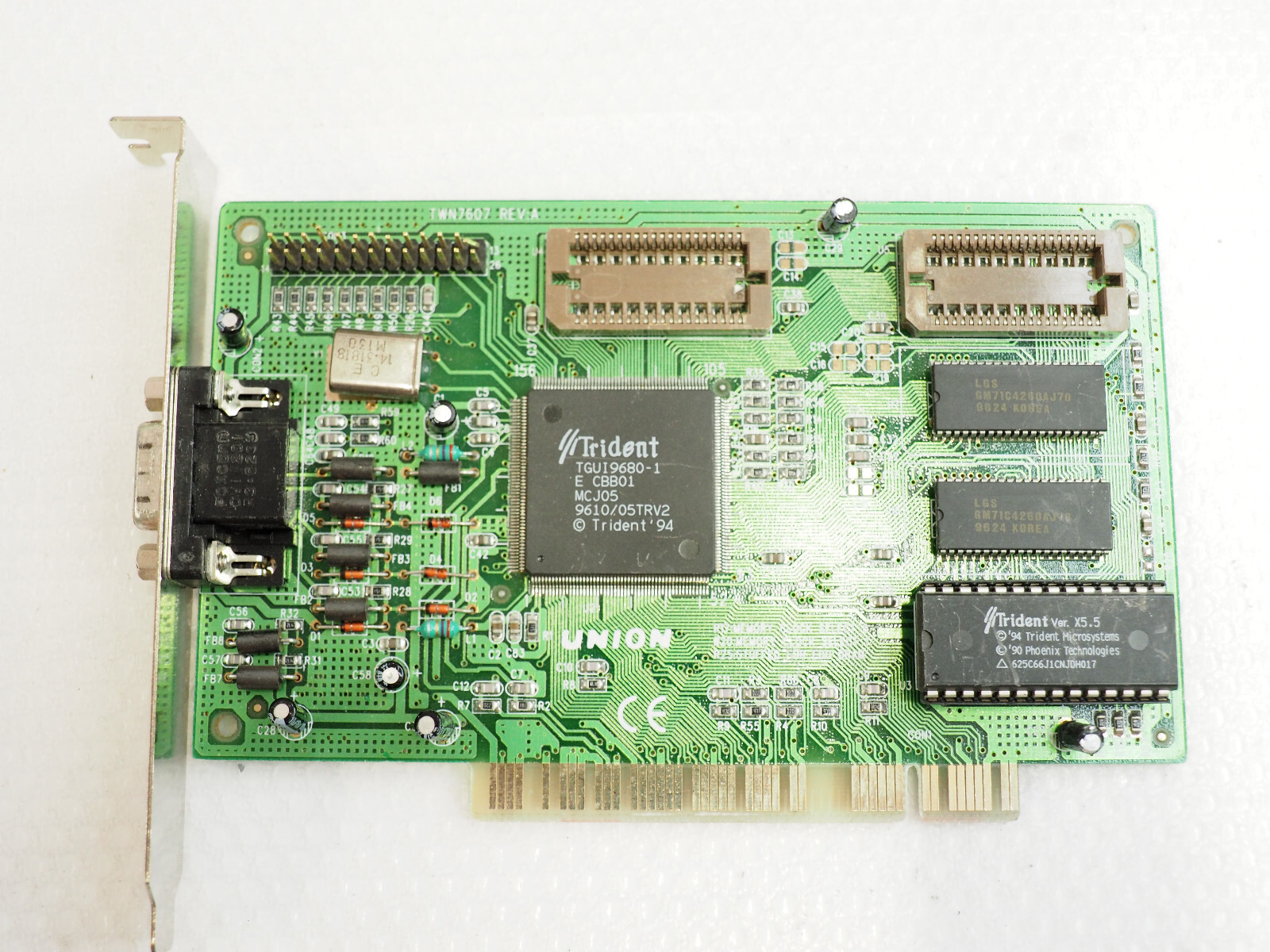 Union TWN7607 Trident 2MB TGUI9680-1 PCI VGA Video Card