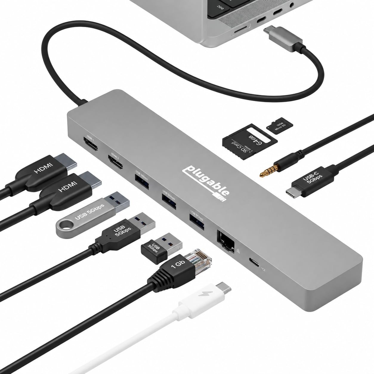 11-in-1 USB-C Hub, 100W USB-C Pass-Through