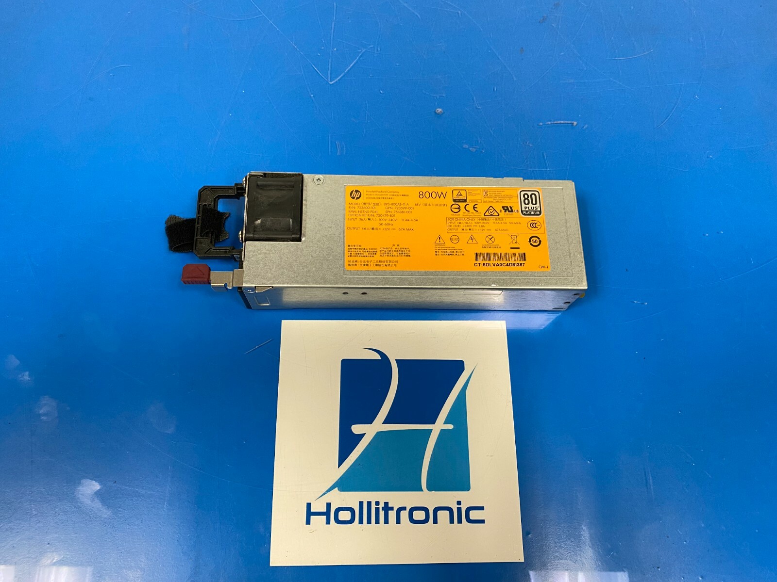 HP HSTNS-PD41 DL380/360 800W 80+ Platinum Hot-Plug PSU 723600-101/ DPS-800AB-11