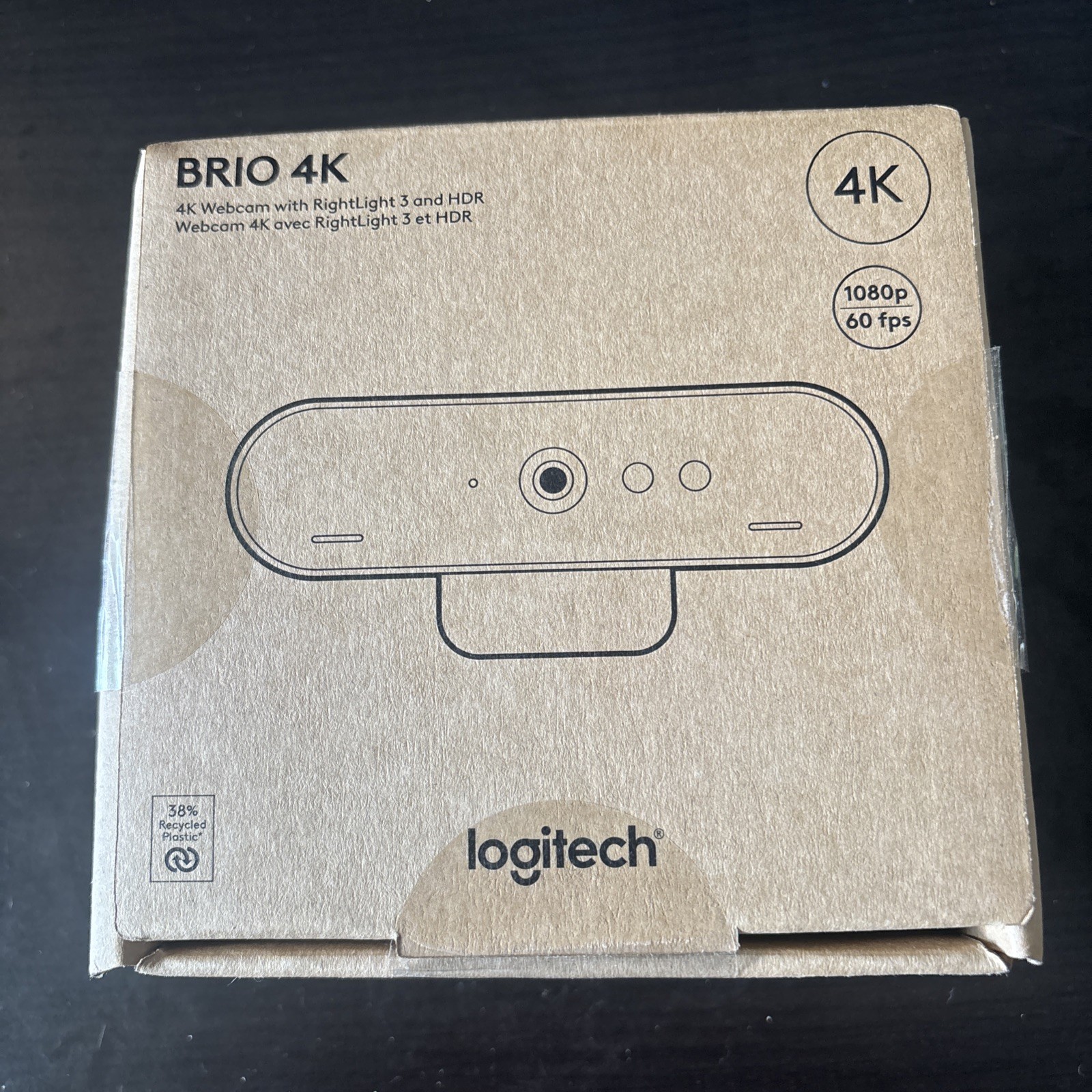 Logitech BRIO 4K Ultra HD Webcam 960-001419 HDR RightLight 3 Windows USB (NIB)