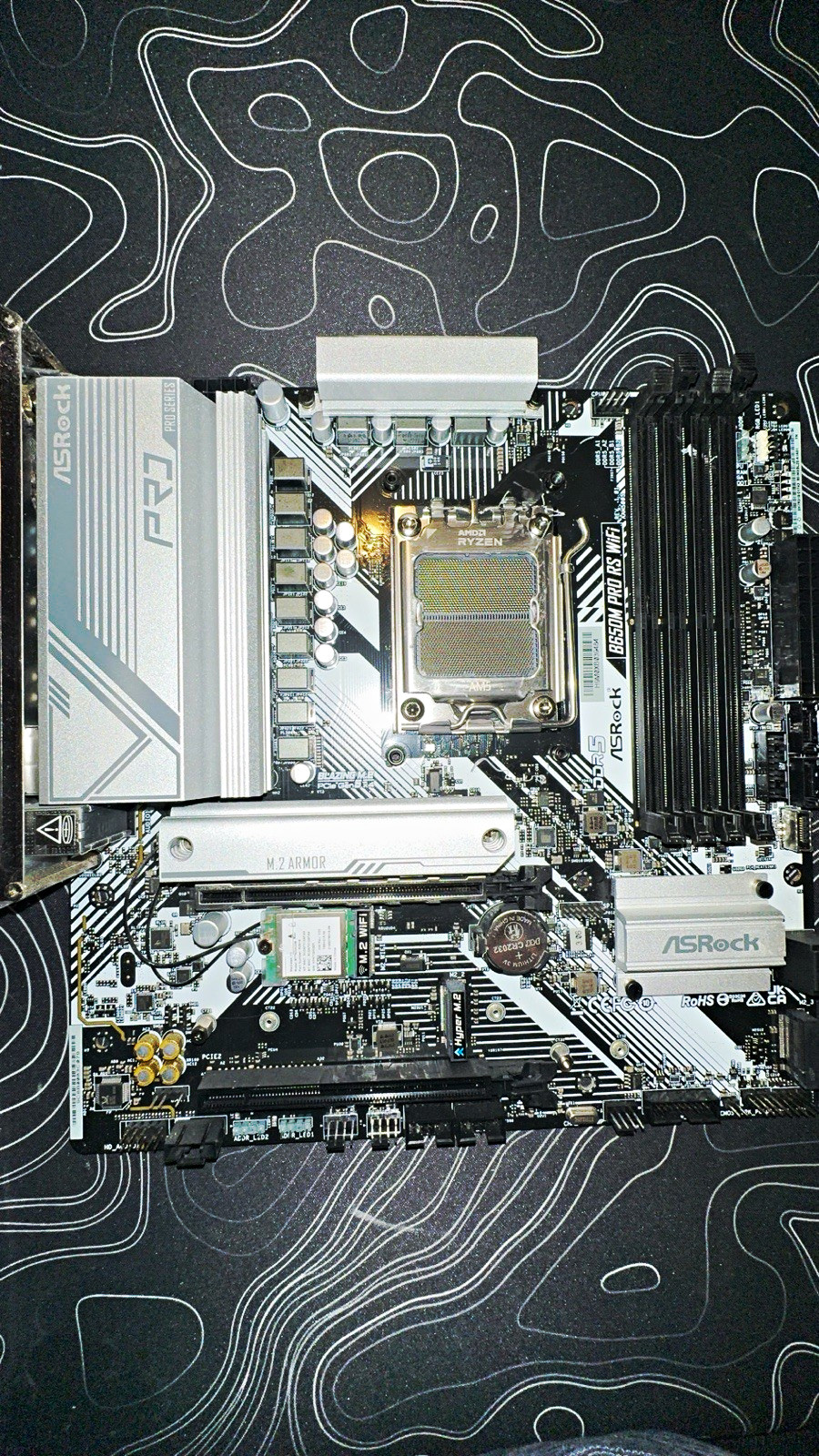 ASRock B650M PRO RS WIFI MicroATX AMD Socket AM5 DDR5 4-DIMM HDMI PCIe