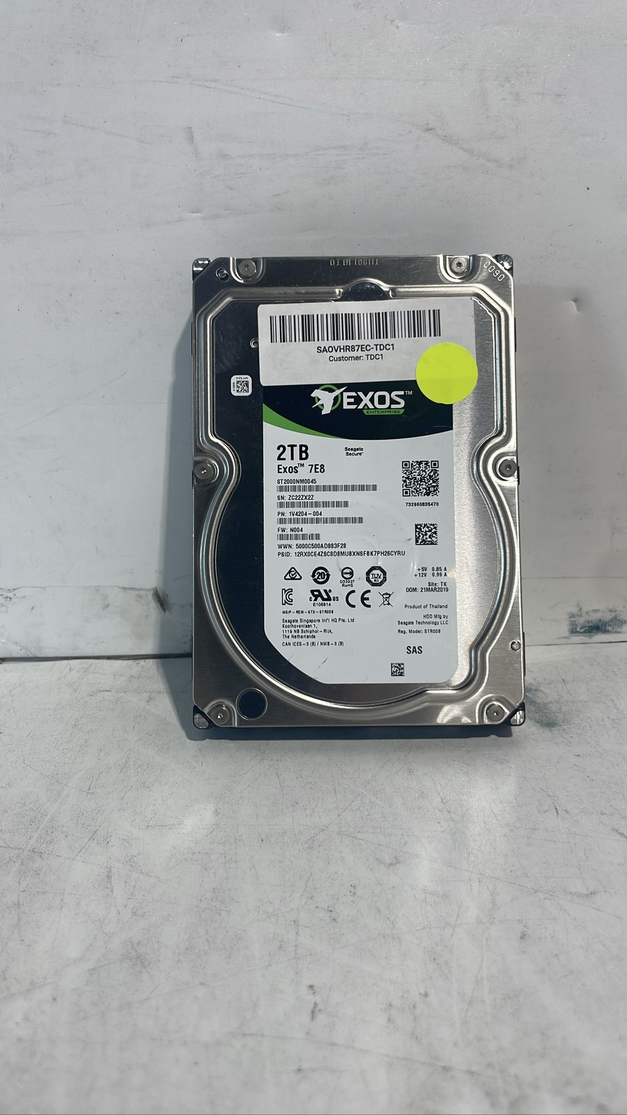 Seagate Exos 7E8 ST2000NM0045 2TB 3.5" Enterprise SAS 12Gb/s HDD Hard Drive