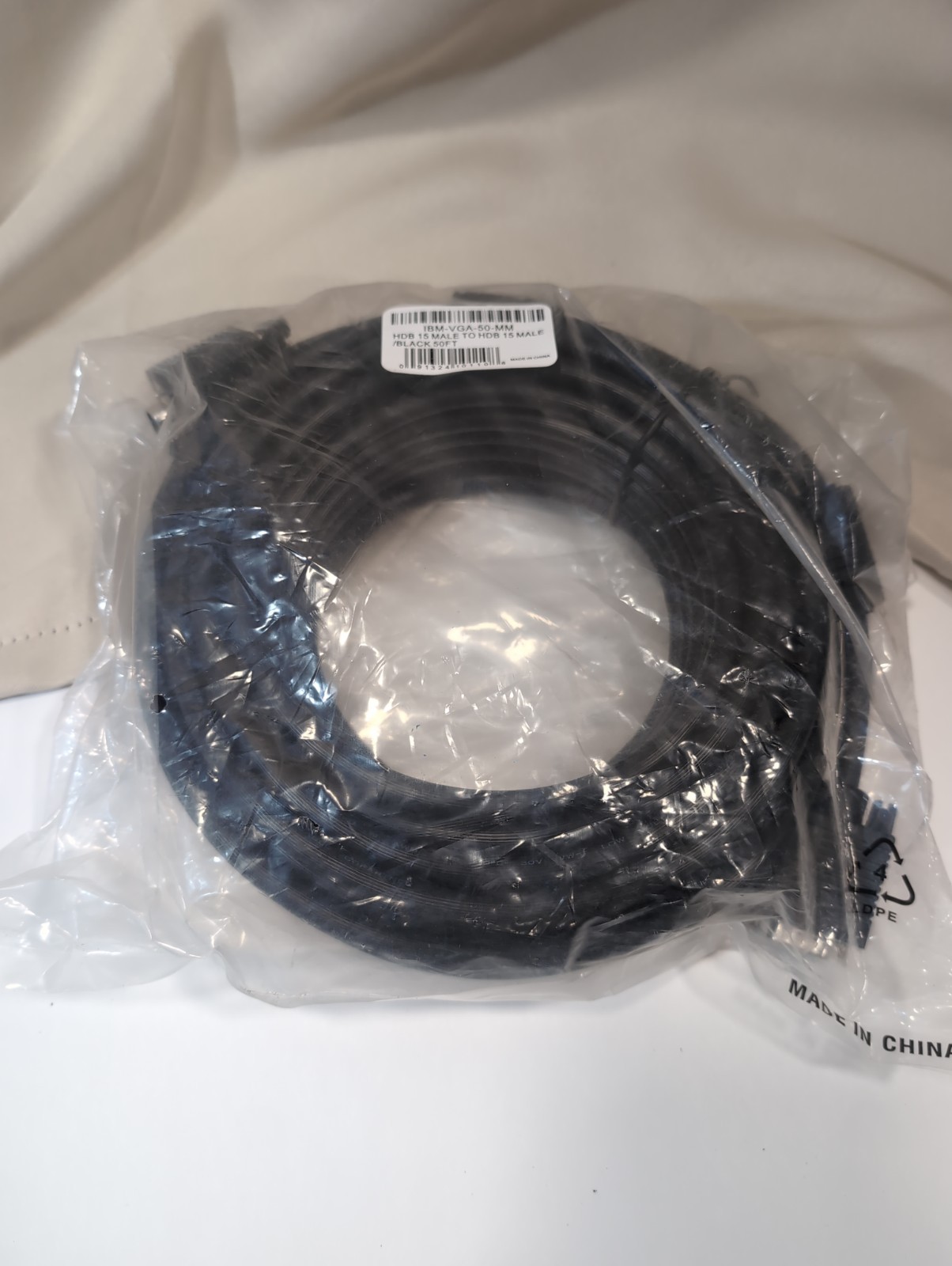 50 ft. SVGA, VGA Male to Male Cable: HDB15, HD15, DE15 - NEW