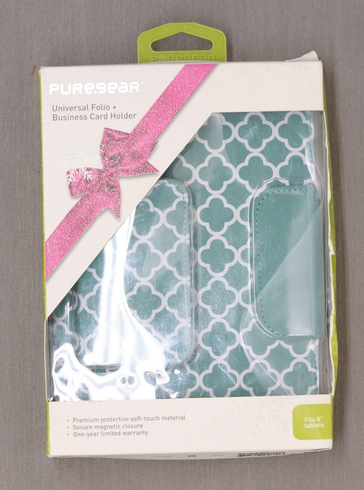 new Pure Gear Universal 8" inch Tablet Folio + Business Card Holder OEM