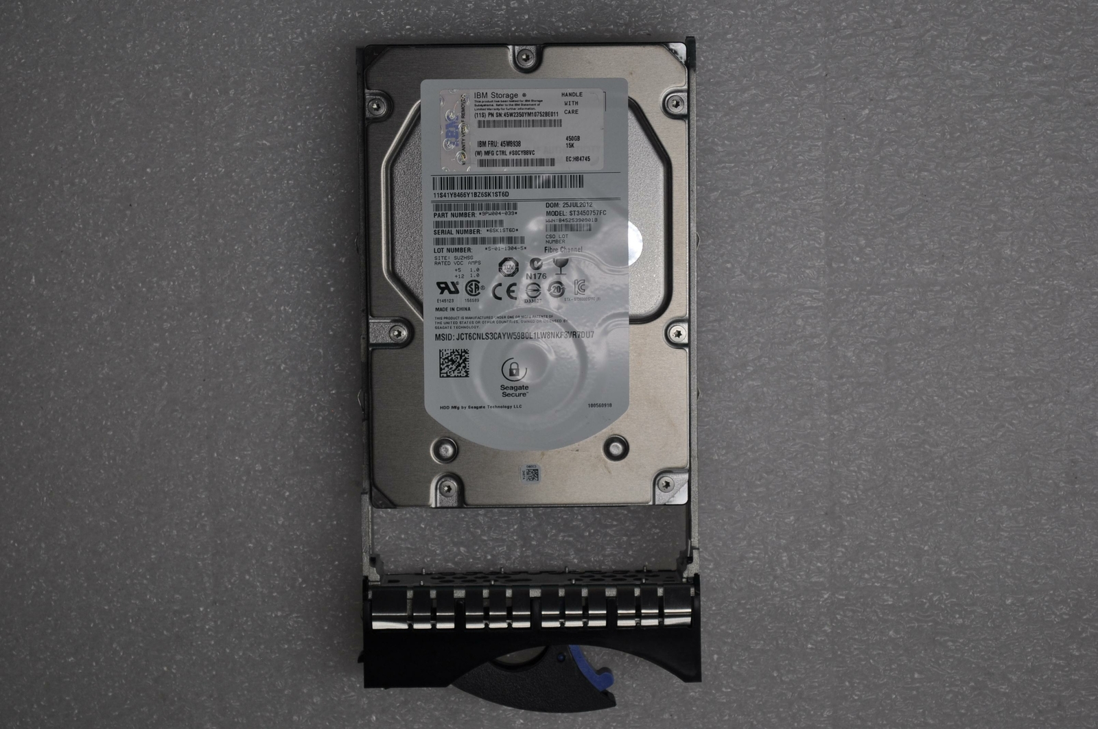 IBM Hard Disk Drive 450Gb 15K Self-Encrypting Fde E45C 45W8938
