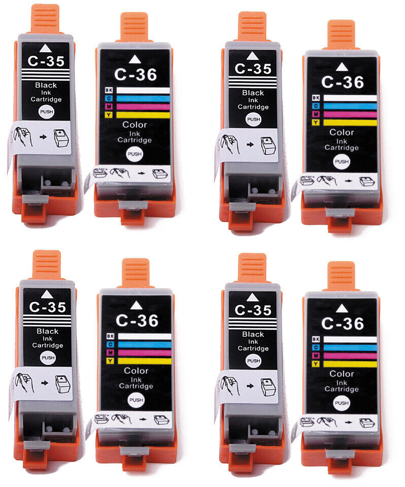 8PK PGI-35 CLI-36 Replacement Ink Cartridges for Canon Pixma iP100 iP110 TR150