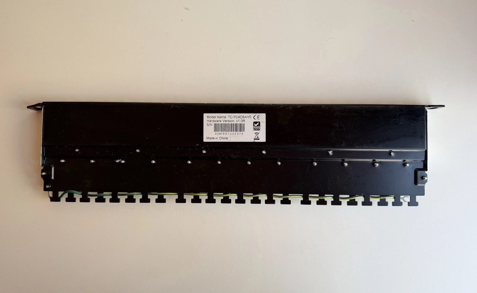 TRENDnet TC-P24C6AHS 24-Port Cat6A Shielded Half-U Patch Panel 10G Rackmount
