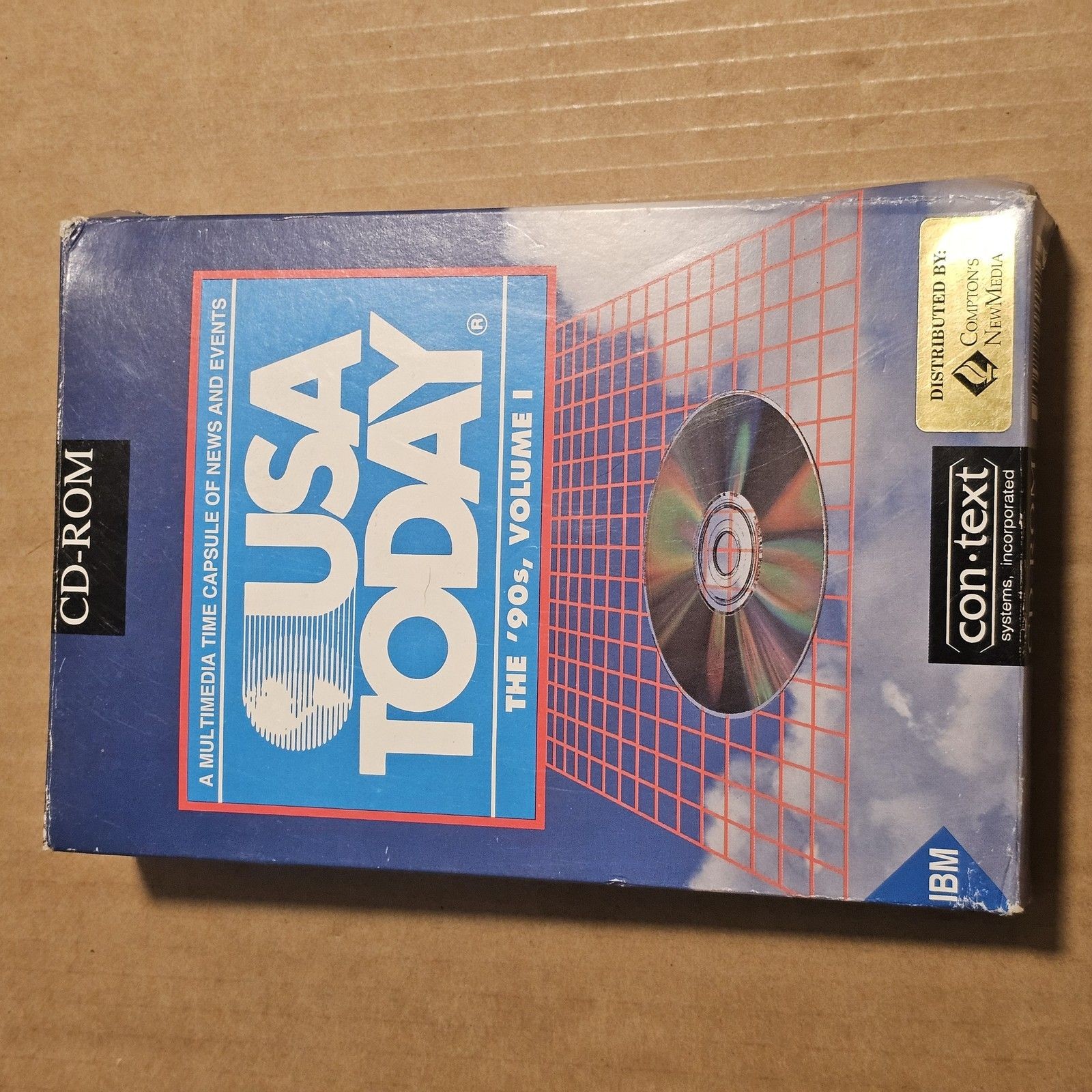 USA Today CD-ROM The 90s Volume 1 Multimedia News Capsule (Box Only)