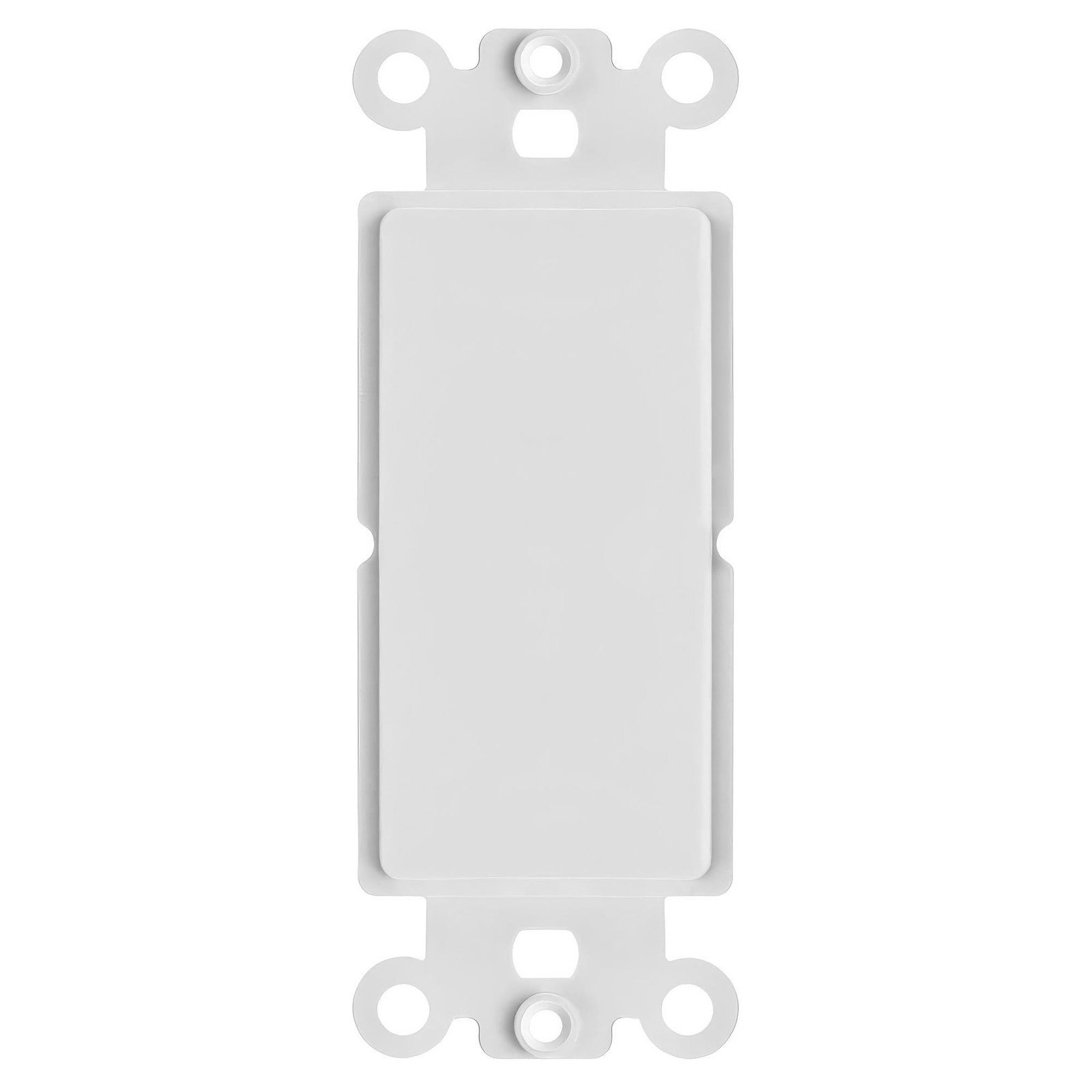 Big-A - Blank Decorative Wall Plate 1-Gang Keystone Decorator Insert, Keyston...