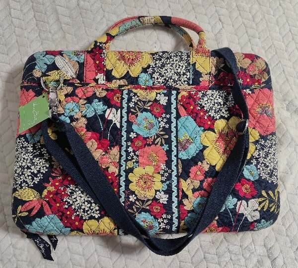 Vera Bradley Happy Snails Laptop Portfolio Paded Case Zip Around NEW NWT