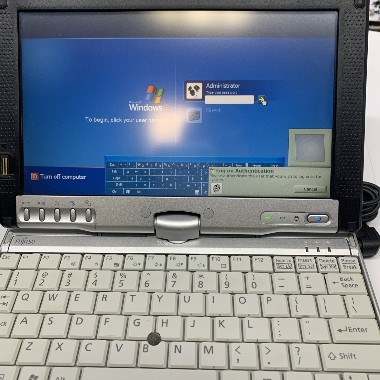Vintage Fujitsu LifeBook P1510D Windows XP Convertible Laptop/Tablet PC - As Is