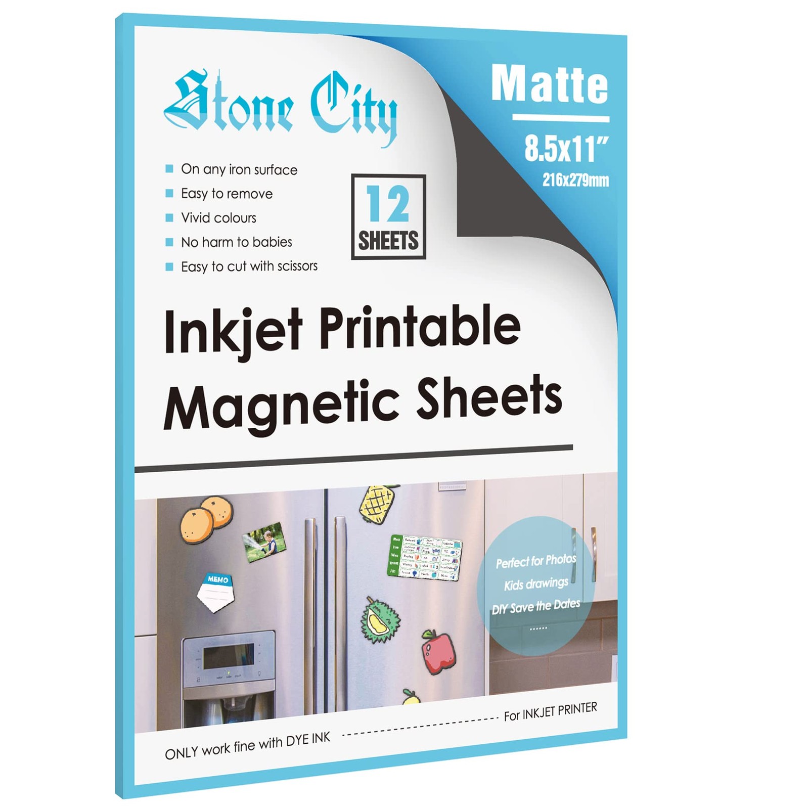Printable Magnetic Sheets Matte 12 Sheets