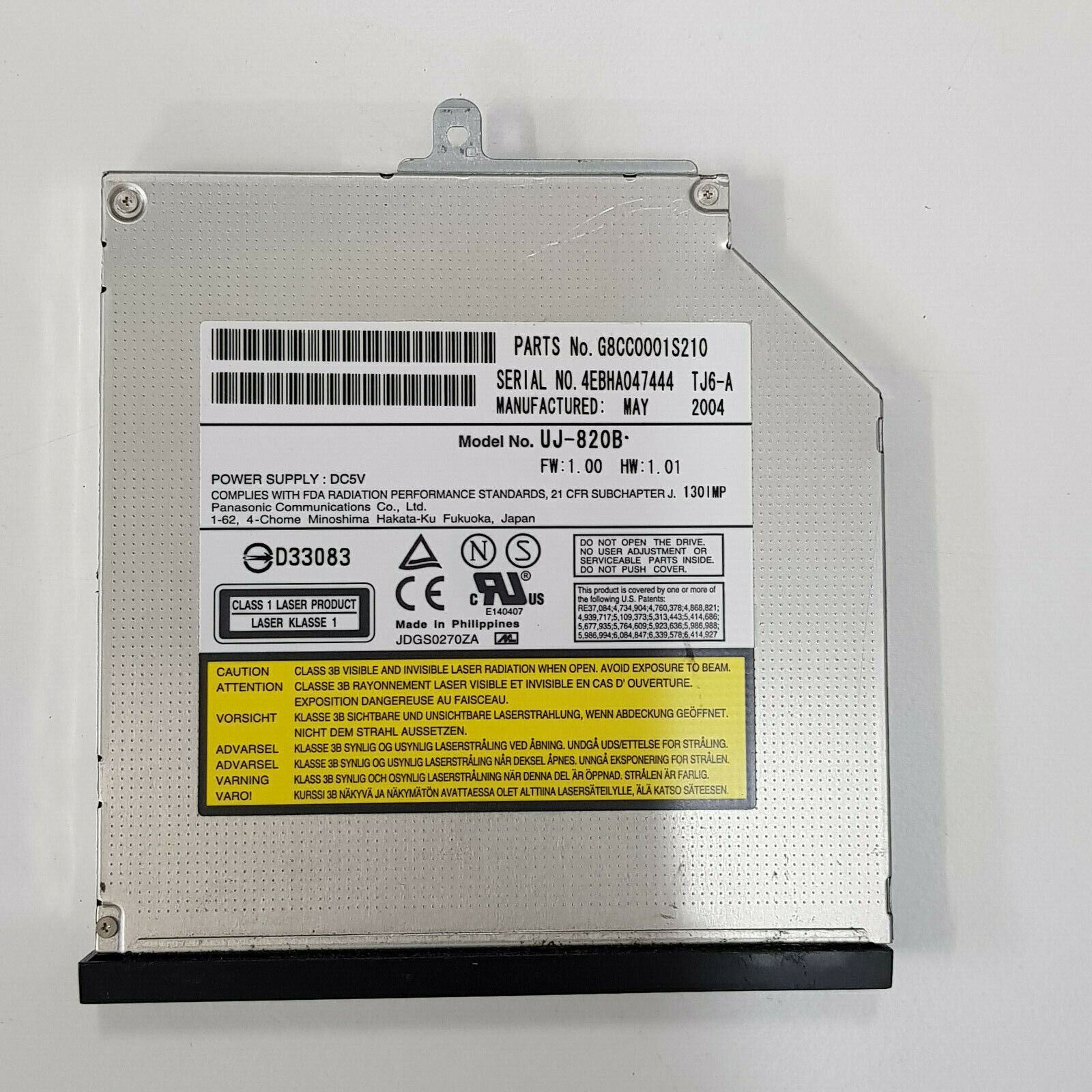 Genuine Panasonic UJ-820B IDE CD DVD±RW Internal Optical Disk Drive G8CC0001S210