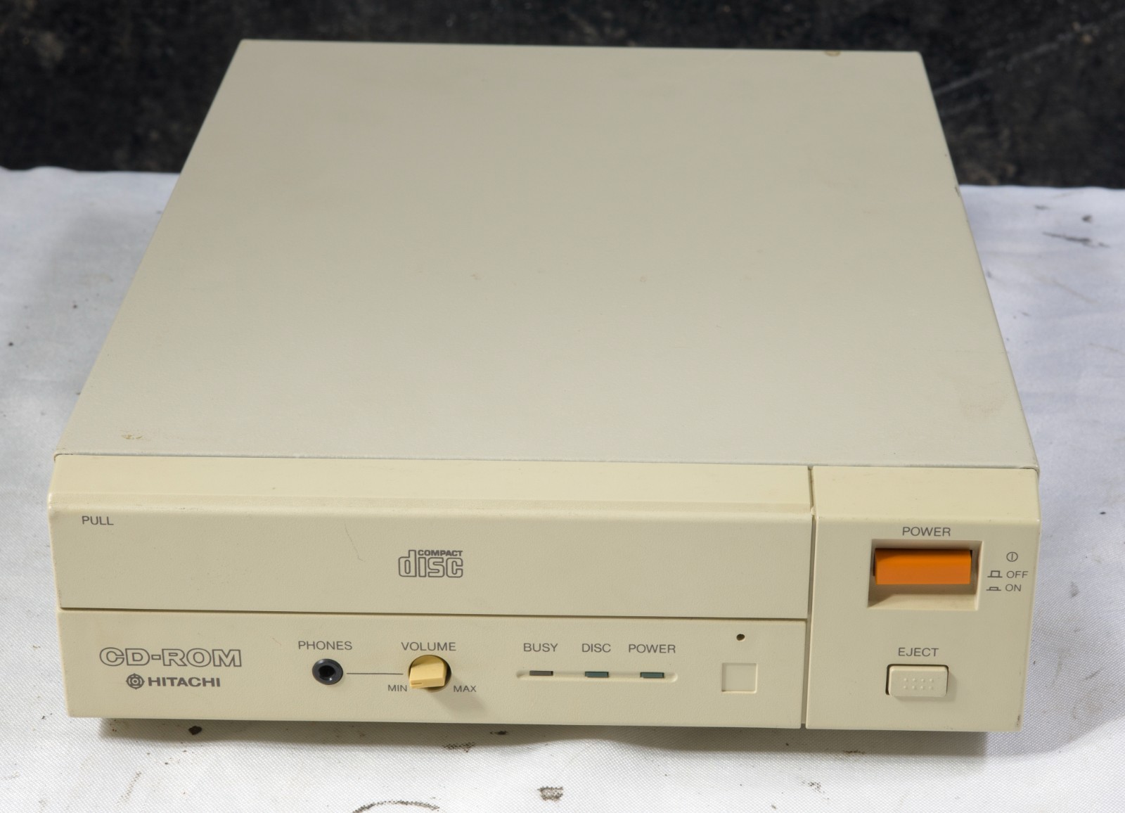 Vintage Hitachi CDR-1700S caddy external CD-ROM tested to power on 3413