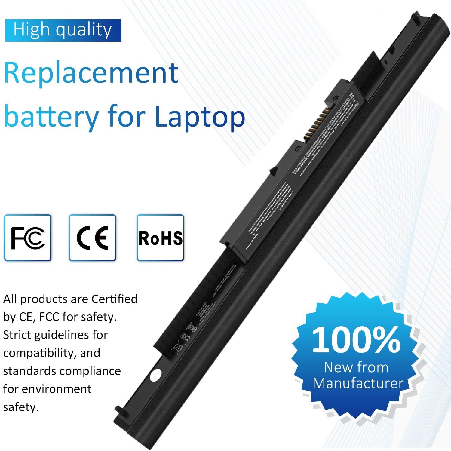 HS03 HS04 LOT 1-100 Battery for HP Spare 807957-001 807956-001 HSTNN-LB6V