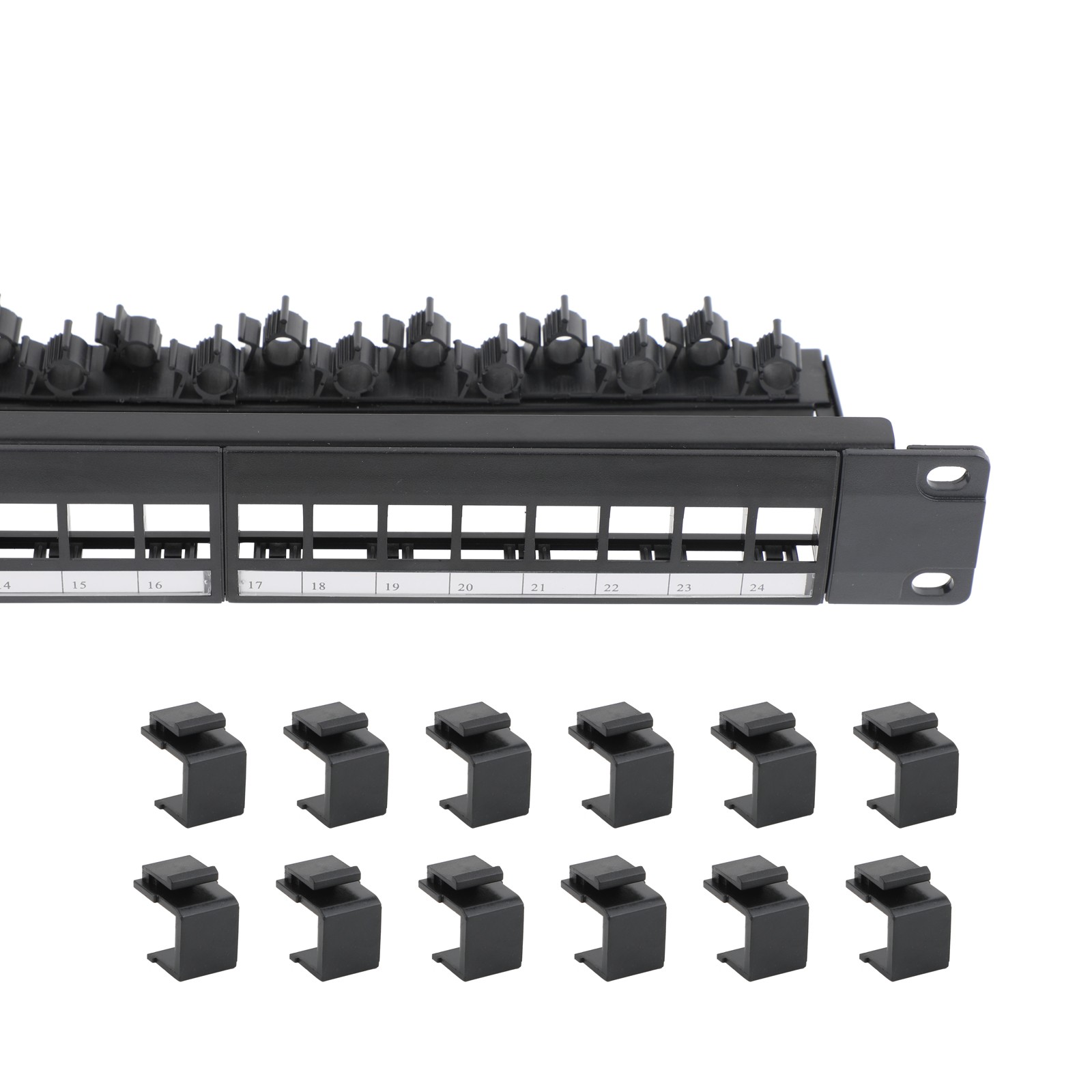 24/48 Port 19 inch Blank Keystone Patch Panel With Blank Keystone Jack Inserts