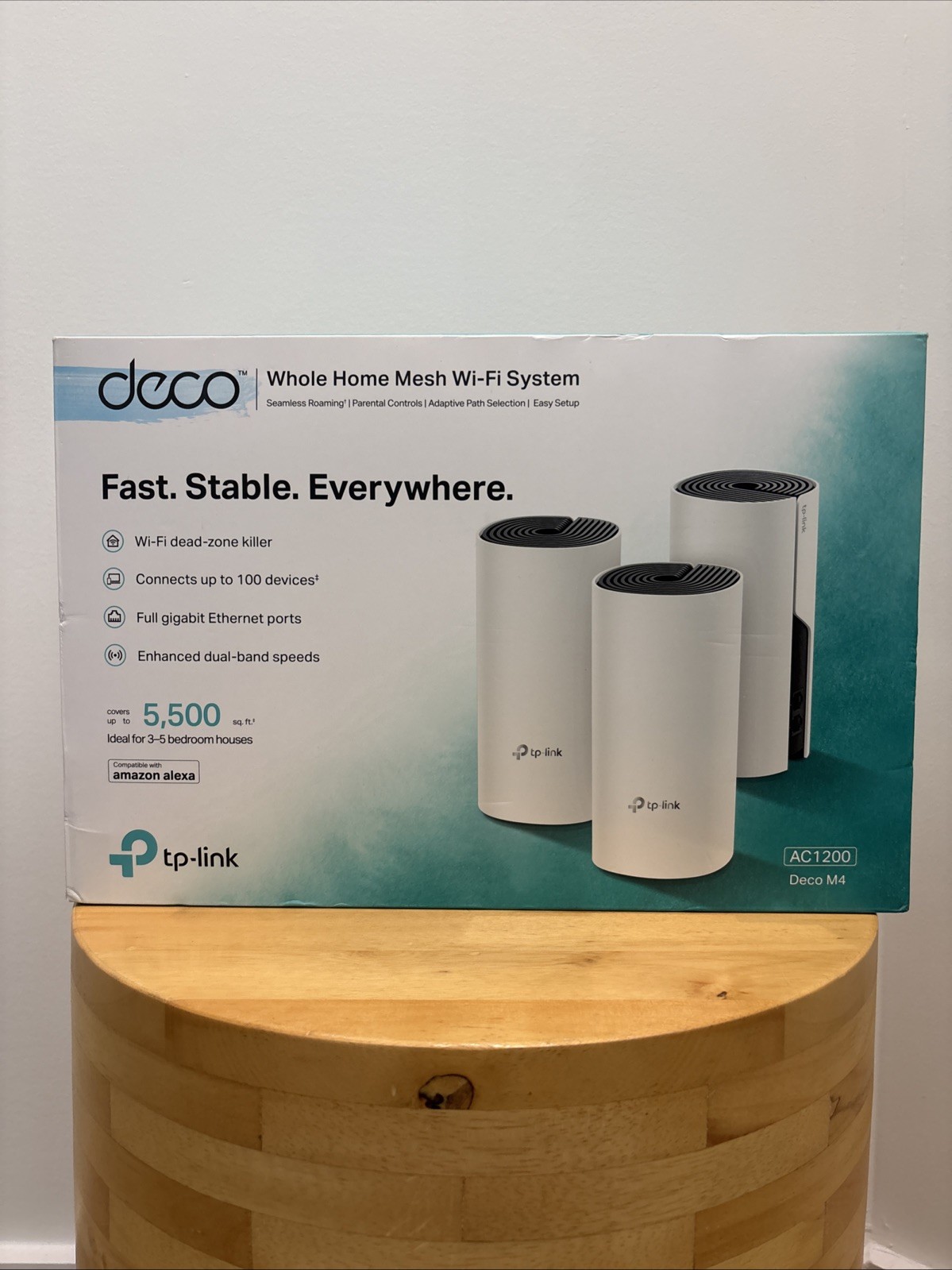 TP-LINK Deco AC1200 Deco M4 Wi-Fi  Tri-Band  3-Pack Whole Home Mesh System