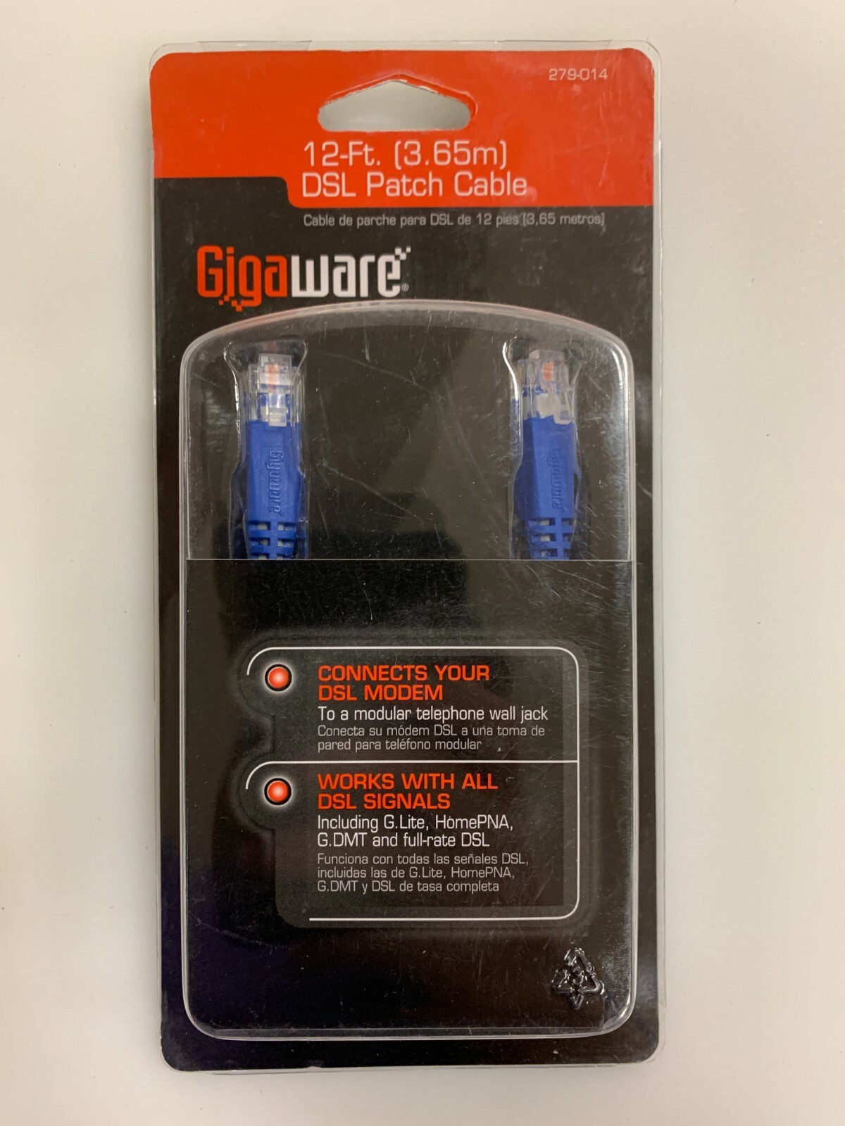 Gigaware (Catalog 2790014) 12-Foot DSL Patch Cable