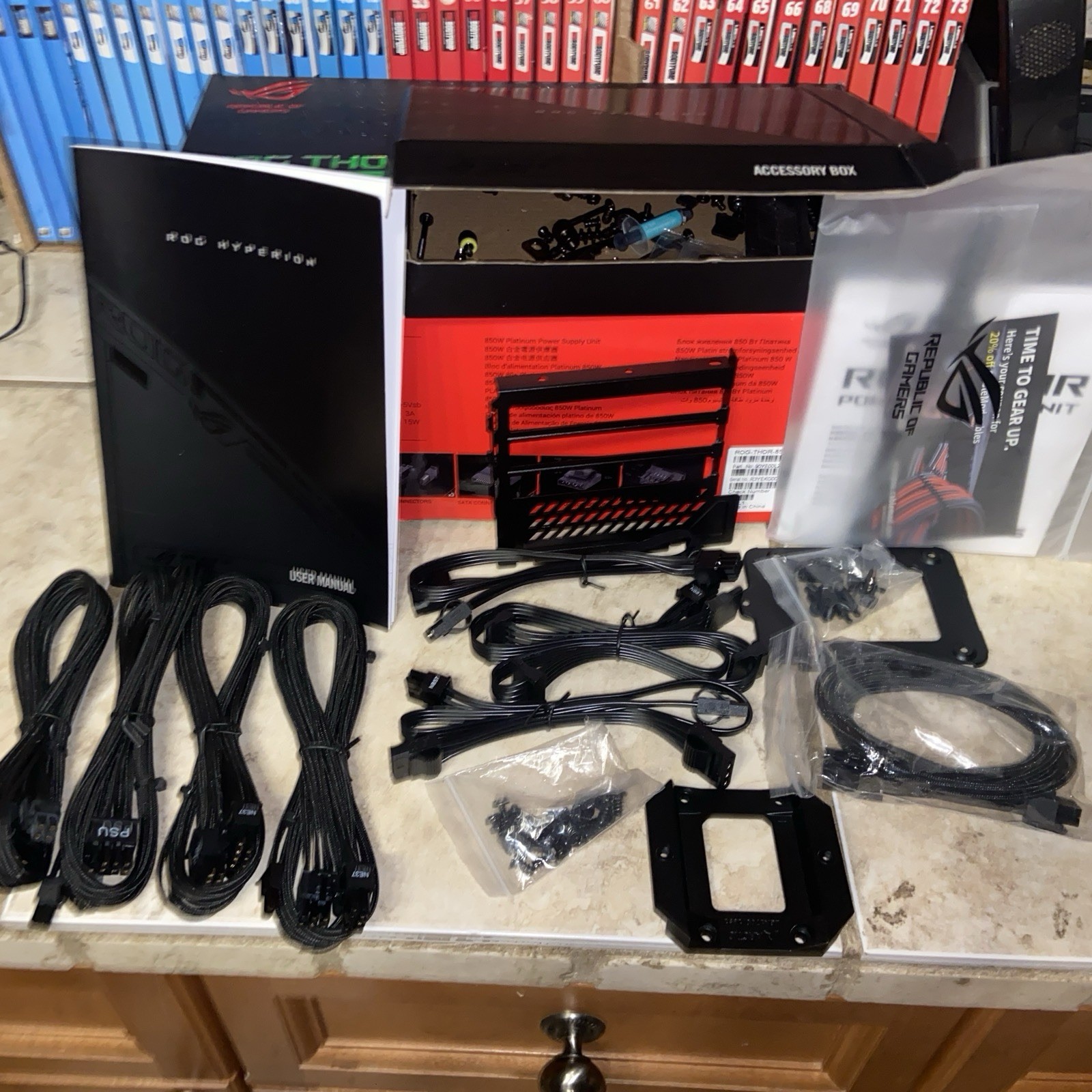 ASUS ROG Thor 850W 80+ Platinum II Fully Cable Set And Spare Parts - Will Divide