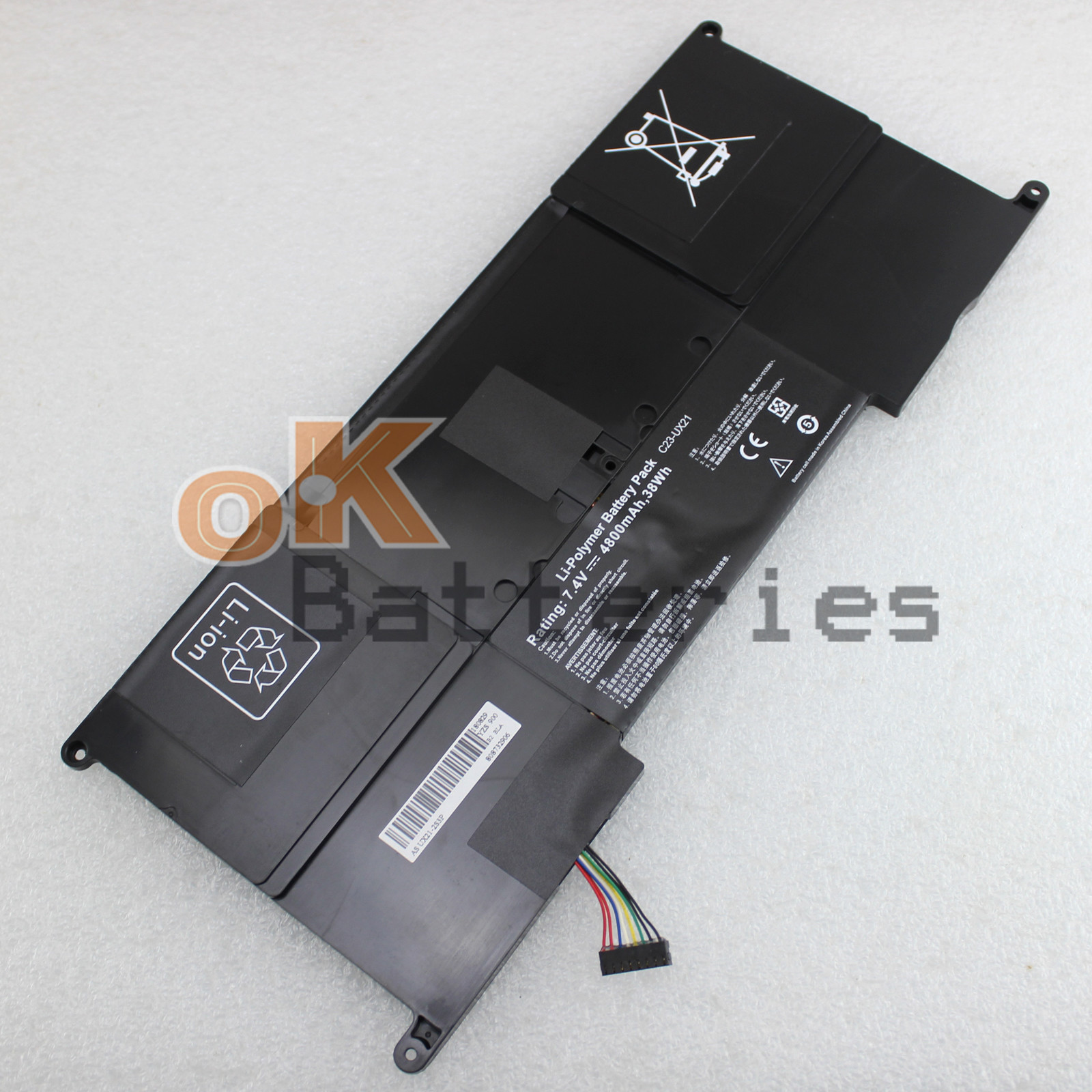 New Battery for Asus ZenBook UX21 UX21A UX21E Ultrabook C23-UX21 4800mAh/35Wh