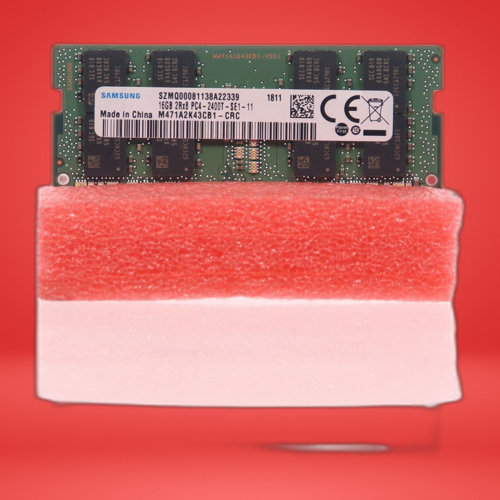 Samsung 16GB DDR4 2400MHz 1.2V CL17 SODIMM Memory Module (M471A2K43CB1-CRC)