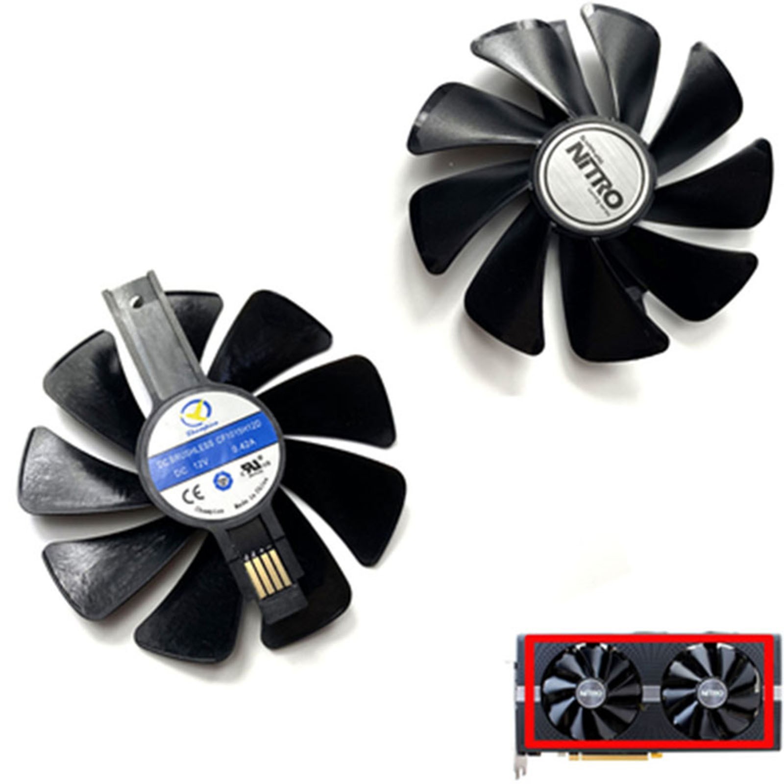 Cooling Fans part for Sapphire RX 580/570/480/470 Platinum/Ultra /Graphics Cards