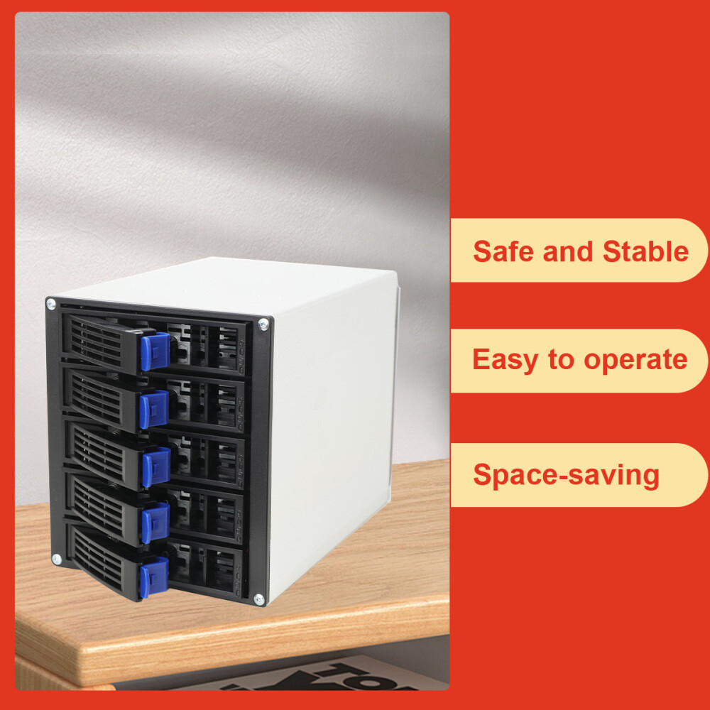 HDD Enclosure Hot-Swap Cage 5x SATA 3.5" HDD / 5x SATA 2.5" HDD / SAS HDD