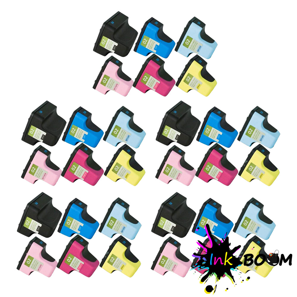 30 Ink Cartridges replace for HP 02XL Photosmart 3310xi 3313 C5140 C5150 C5180