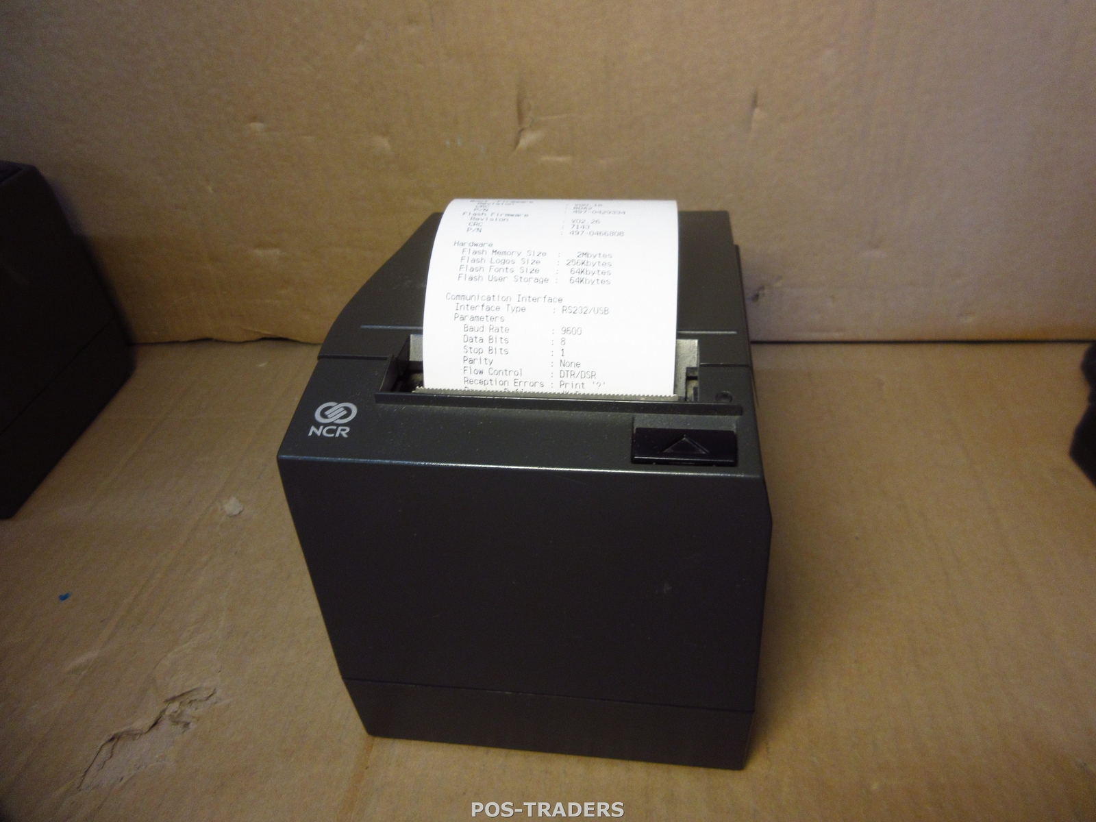 NCR 7197 USB Thermal 80mm Receipt POS Thermal Printer Black - PRINTS OK + PSU
