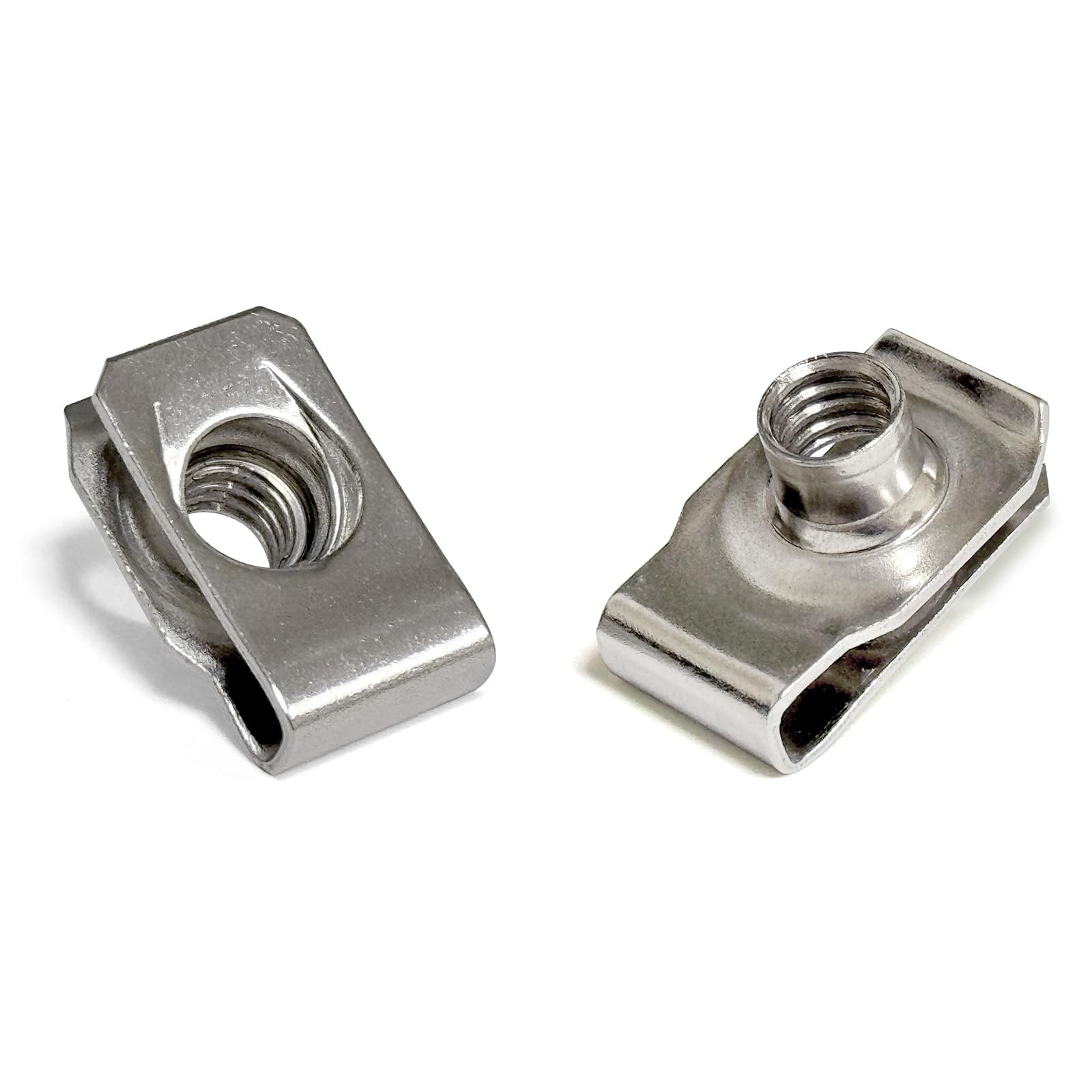 M8 UStyle ClipOn Nut 20 Pack, UType Stainless Steel 188 304 Regular Extruded ...