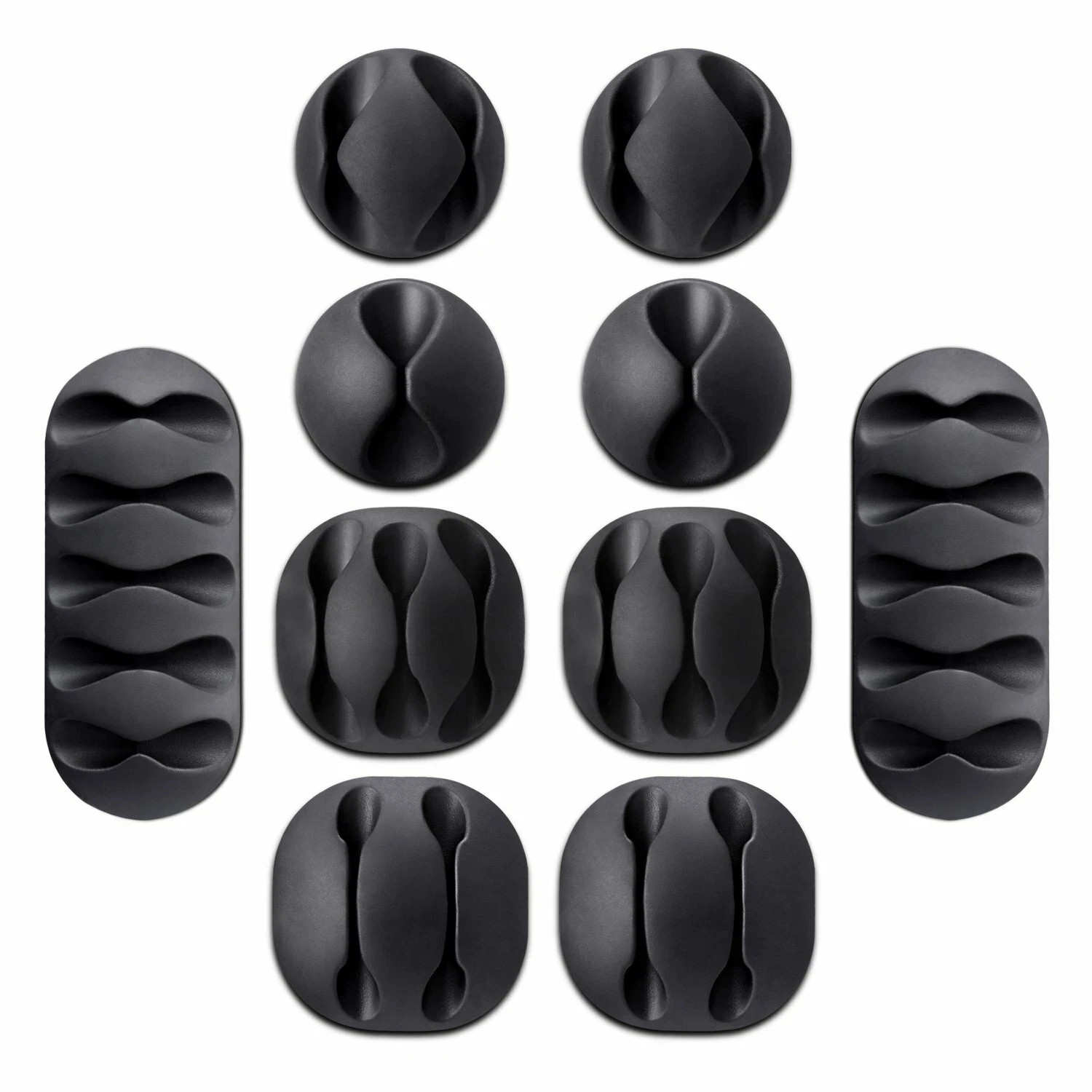 10-Pack Cable Reel Organizers Cord Wrap Holders Desktop Charger Clip Wire