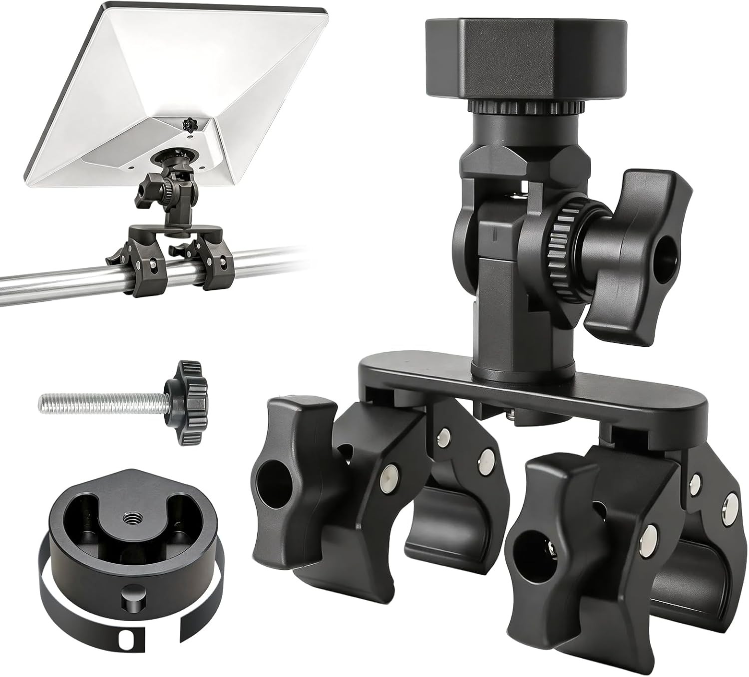Starlink Mount for Starlink Mini, Dual-Clamp Starlink Mini Pole Mount Kit for