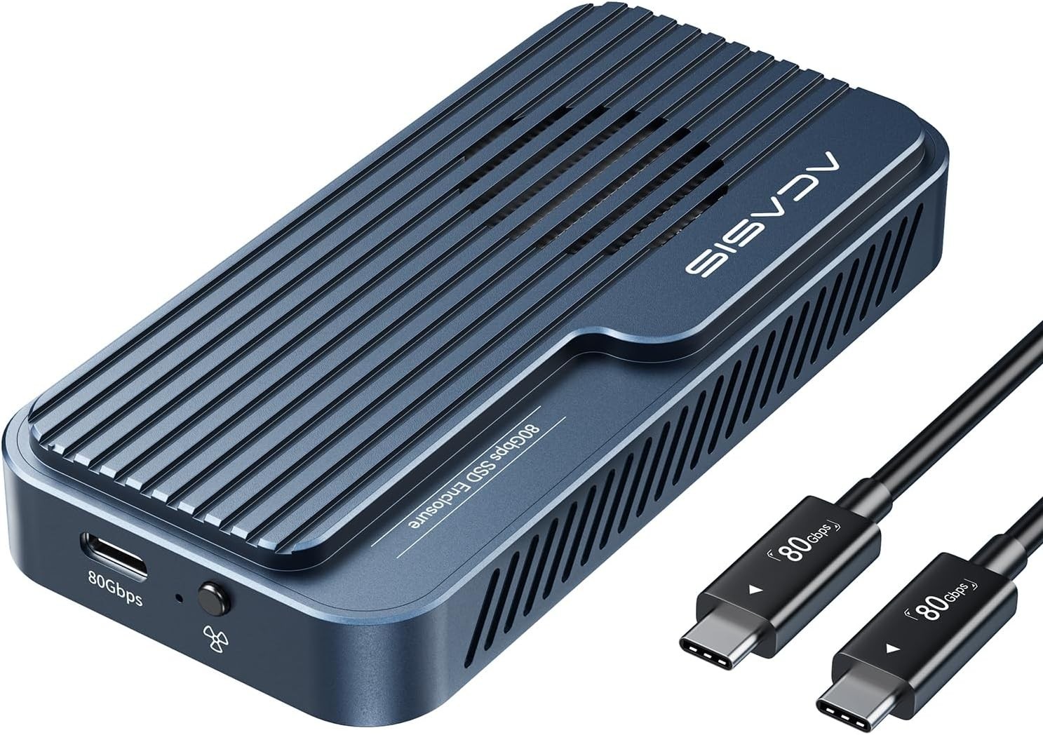 80Gbps M.2 NVMe SSD Enclosure, with Cooling Fan, Compatible with Thunderb