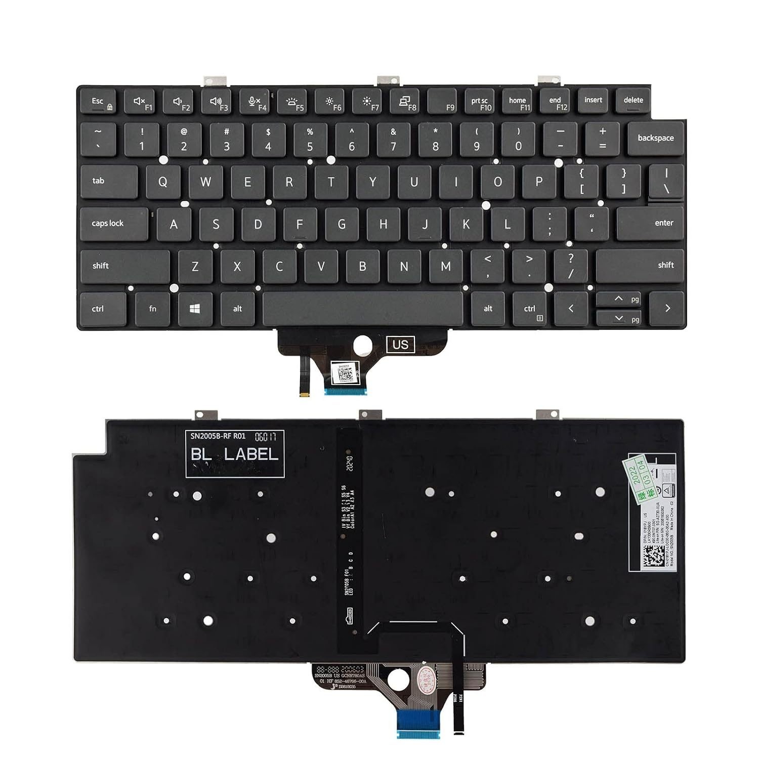 Replacement Keyboard with Backlit Compatible with Dell Latitude 13 7300 7320
