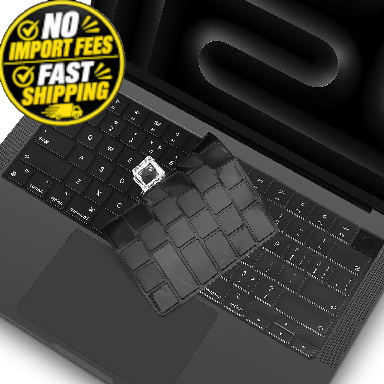 Premium Keyboard Cover for MacBook Pro 14/16 Inch, Space Black