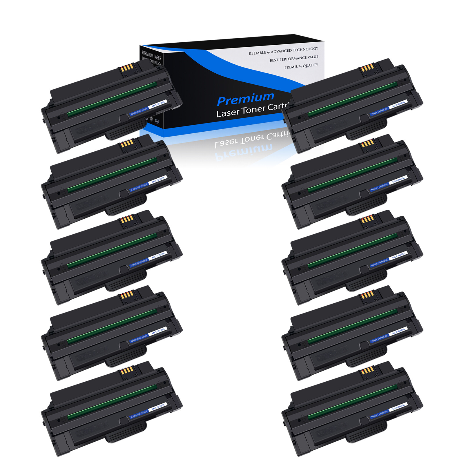 10PK MLT-D105L Toner Cartridge For Samsung ML-2525 ML-2525W SCX-4623F SCX-4600