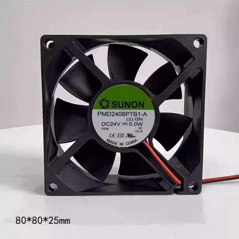 SUNON PMD2408PTB1-A 8025 DC24V 5.0W 2-Wire Silent Cooling Fan