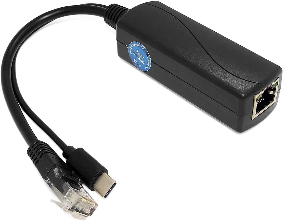 Revotech TYPE C POE Splitter TYPEC0503G 5V 3A Gigabit IEEE 802.3AF/AT RJ45