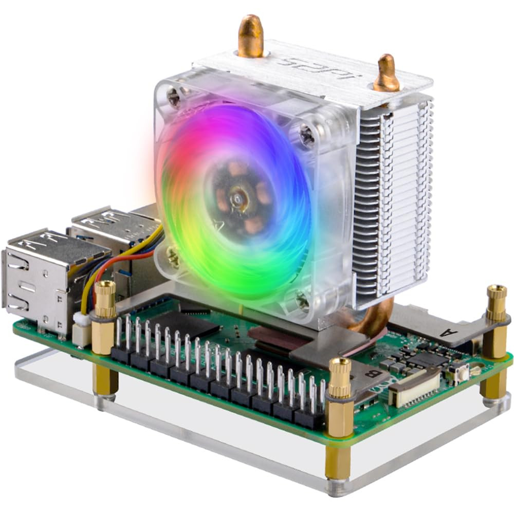 Geeekpi ICE Tower Cooler for Raspberry Pi 5, with Aluminum Heatsink and Cooling