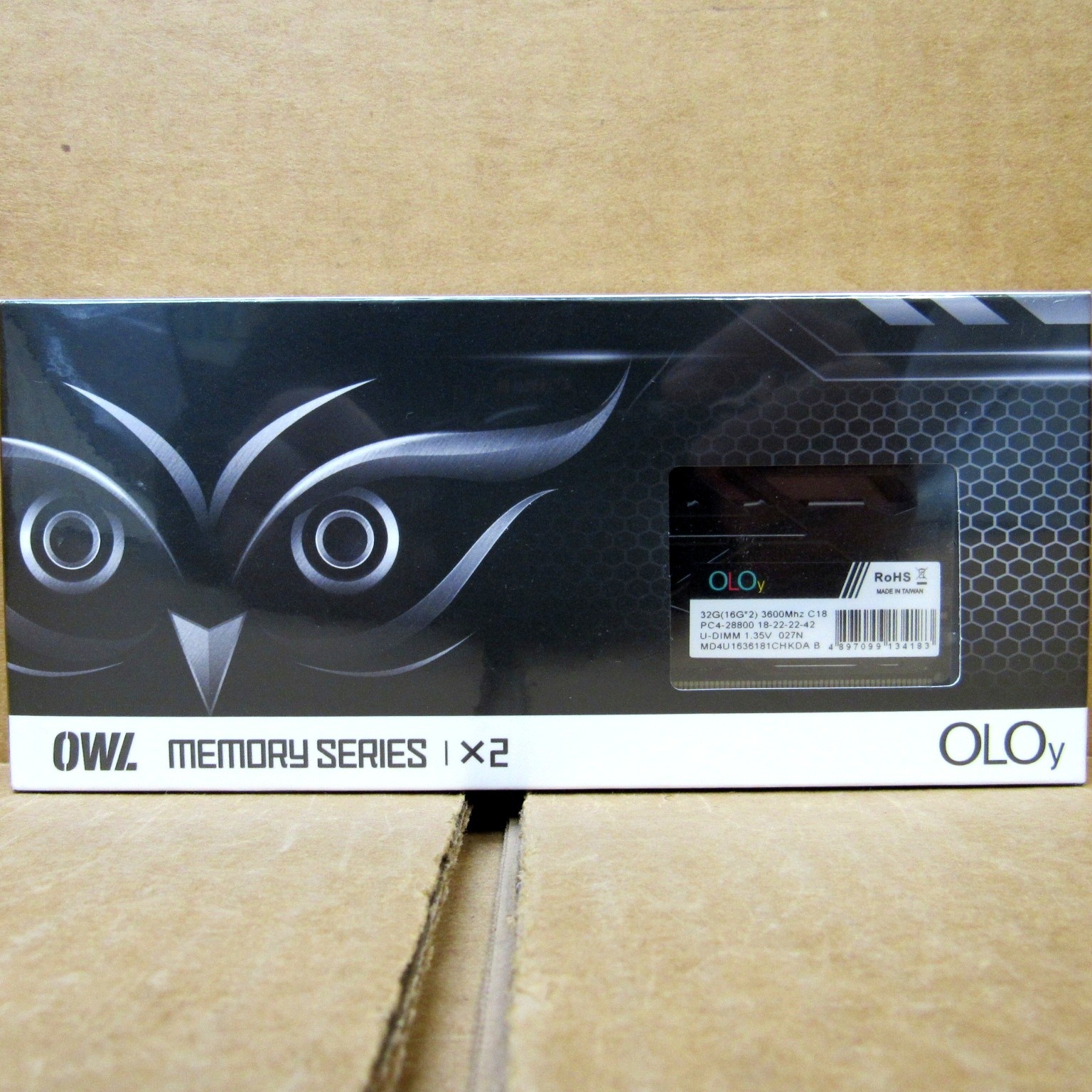 New OLOy OWL 32 GB (2 x 16 GB) DDR4 SDRAM / 3600 MHz / 18-22-22-42 Timing