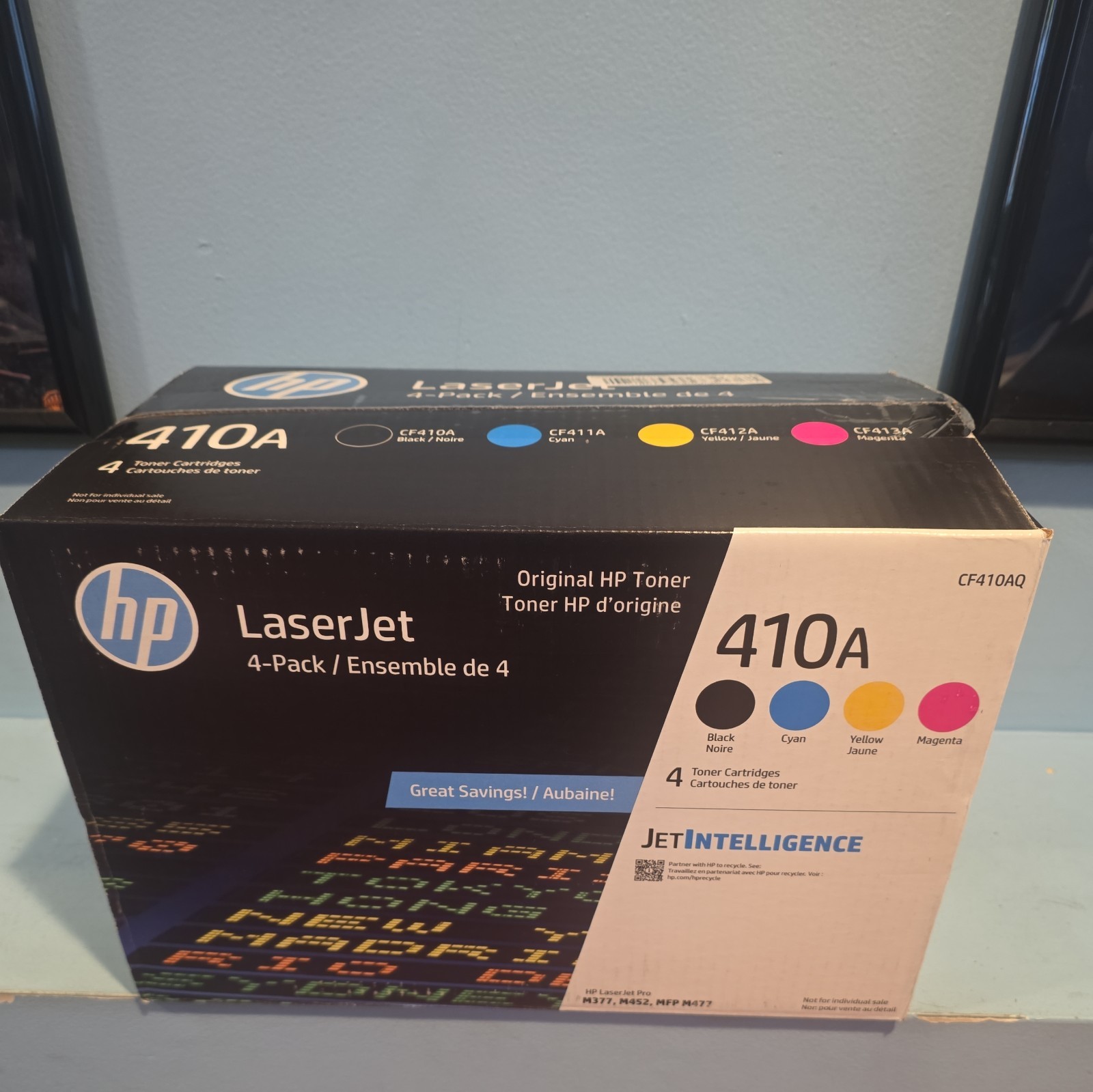 HP 410A W2040A W2041A W2042A W2043A CMYK 4 Pack Toner Cartridge Set