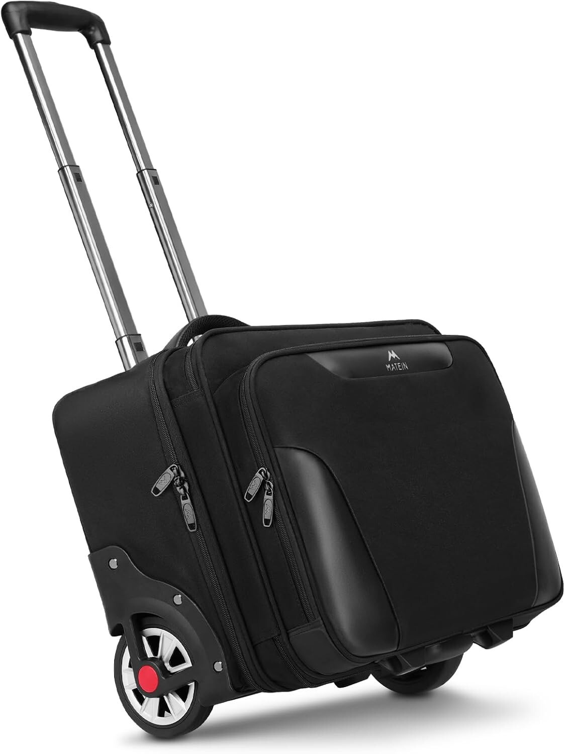 MATEIN Rolling Mens Big Wheels Briefcase Fits 17.3" Laptop Travel Office Teacher